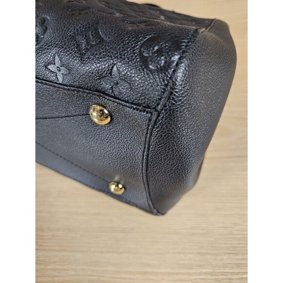LOUIS VUITTON Montaigne Large GM Empreinte Black Shoulder Leather Bag Satchel - Picture 12 of 16